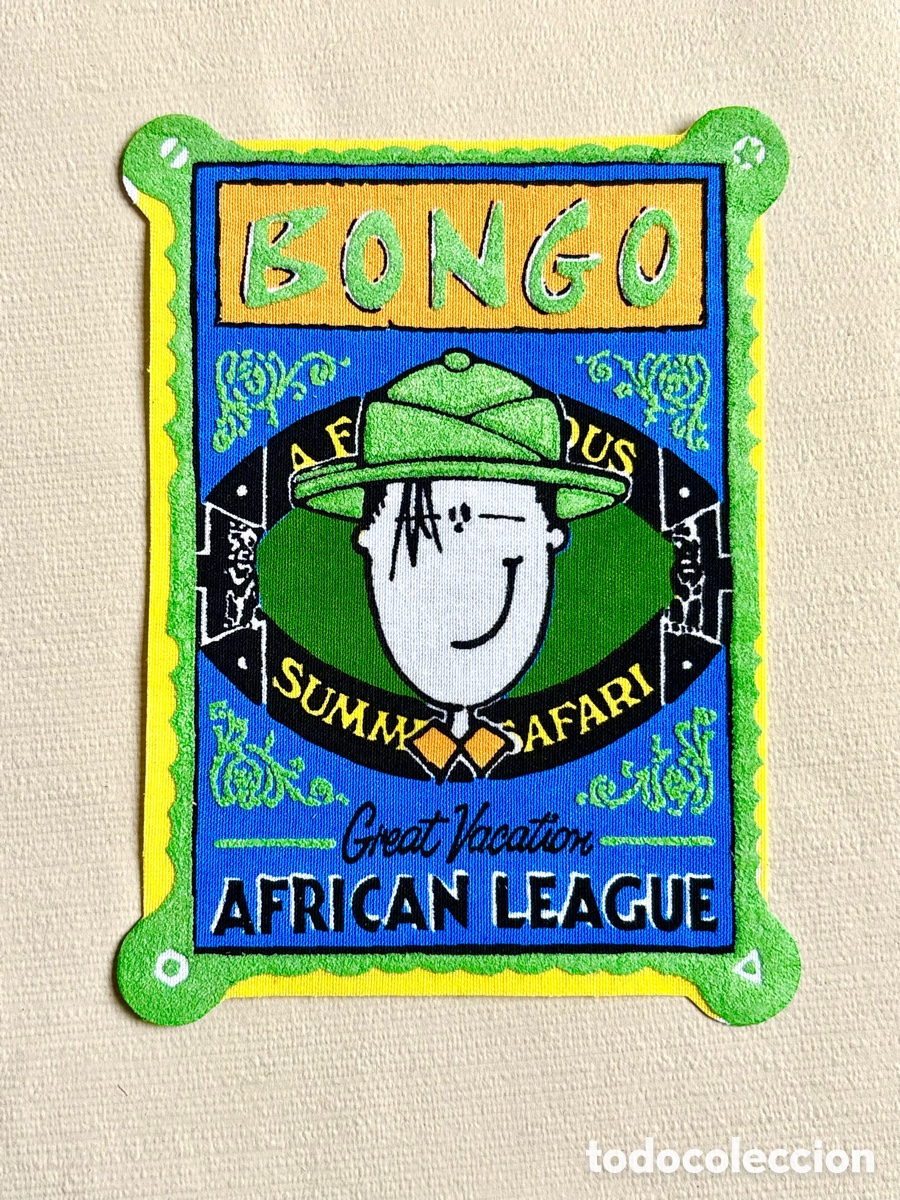 Vintage: Parche Termoadhesivo Vintage BONGO &rdquo;African League&rdquo; - Original A&ntilde;os 90 - Nuevo (NOS)