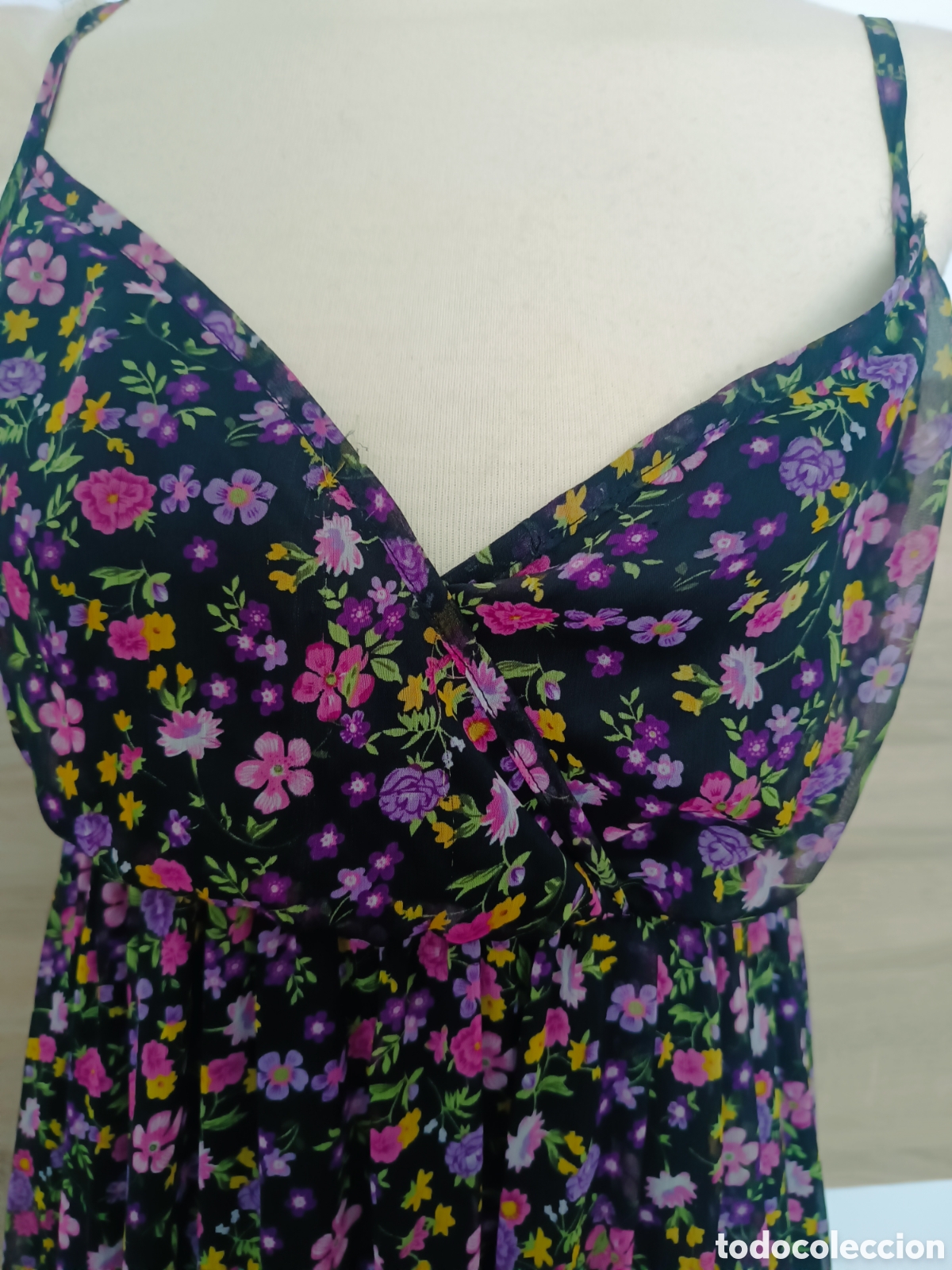 Vintage: Vestido largo floral - Foto 3