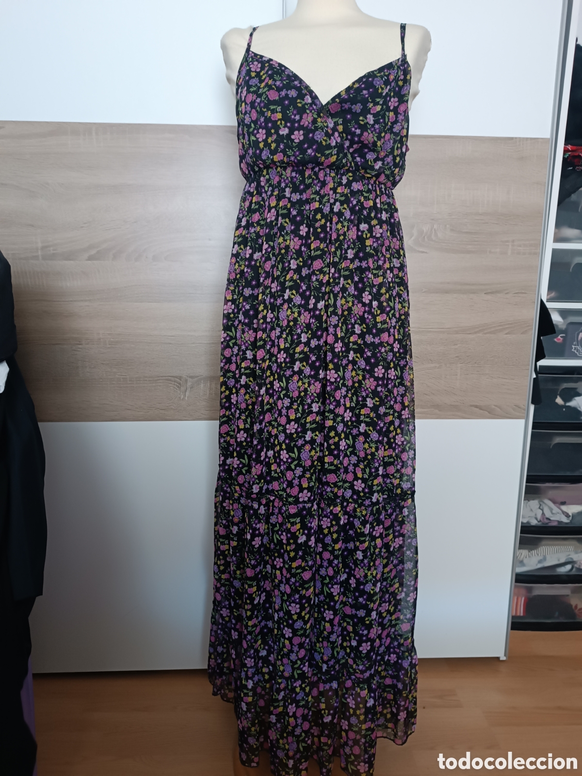Vintage: Vestido largo floral - Foto 1