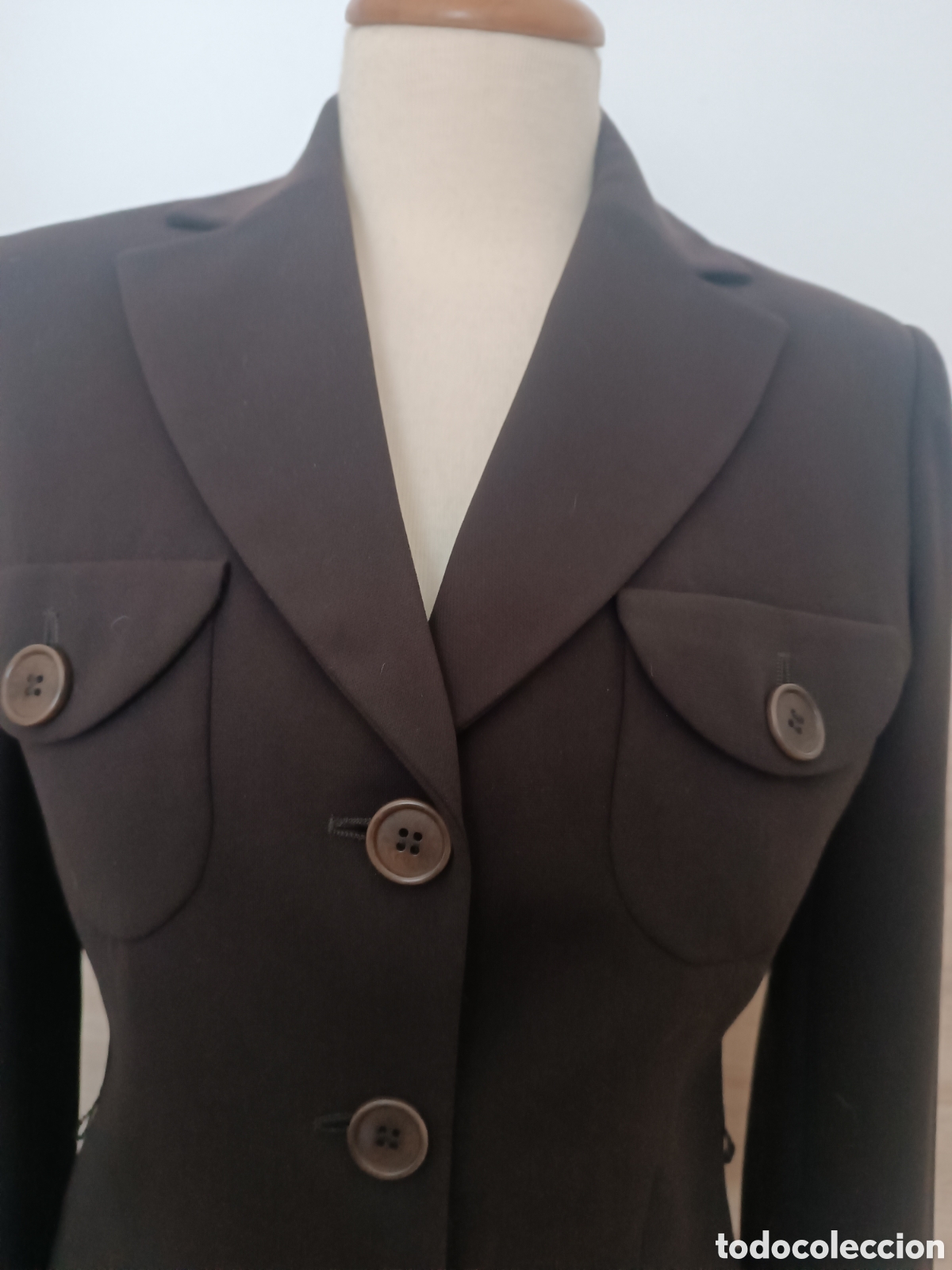 Vintage: Chaqueta de vestir marr&oacute;n - Foto 2