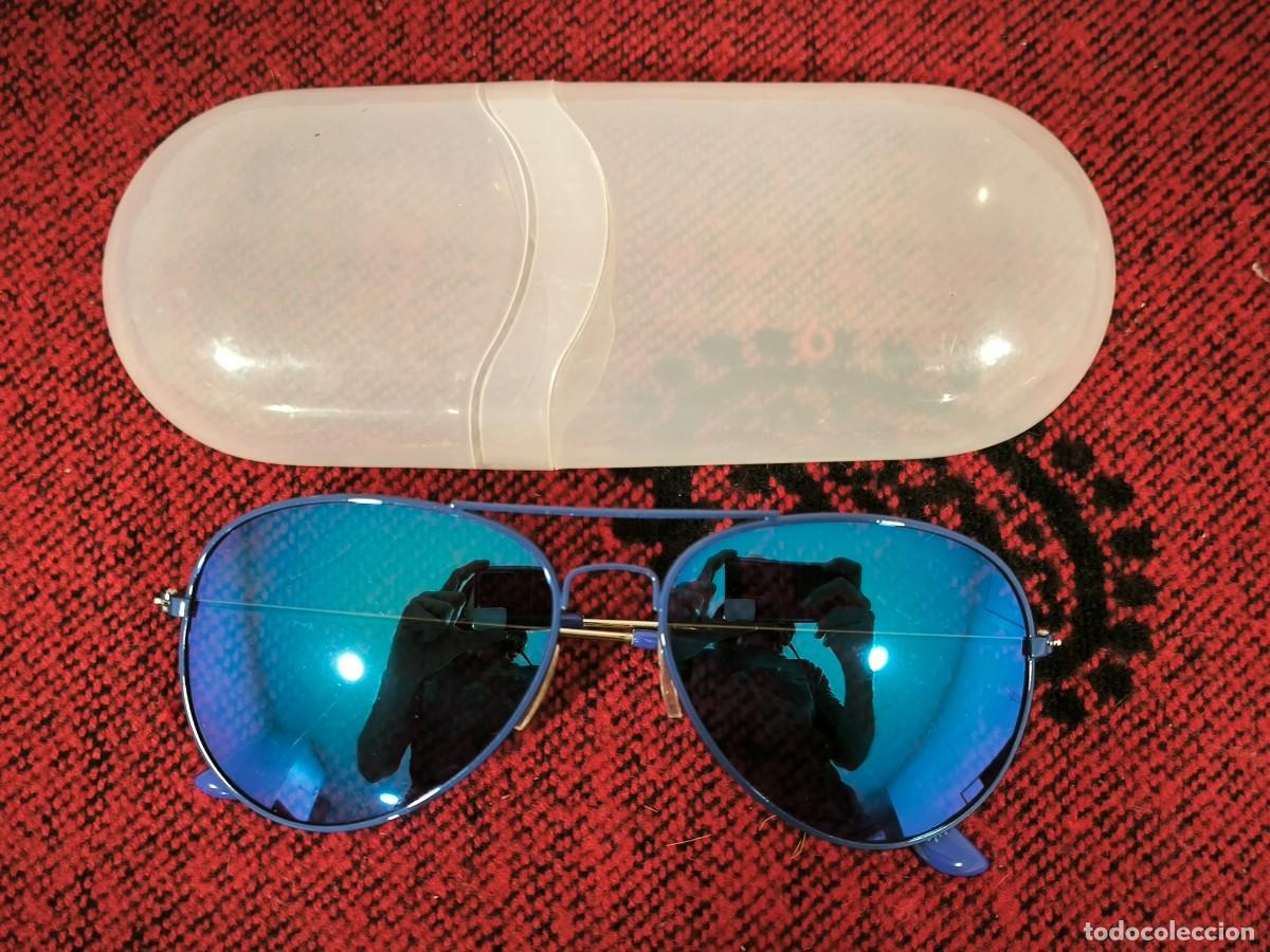Vintage: Gafas De Sol Estilo Aviador Con Lentes Azules &ndash; Dise&ntilde;o Moderno Con Estuche Incluido