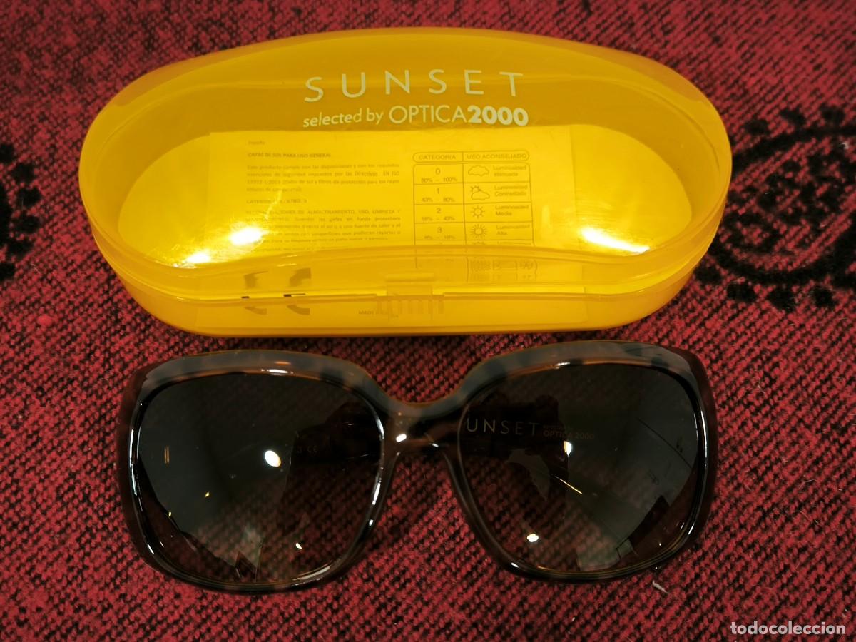 Vintage: Gafas De Sol Sunset By Optica 2000 &ndash; Dise&ntilde;o Oversize Con Estuche Original