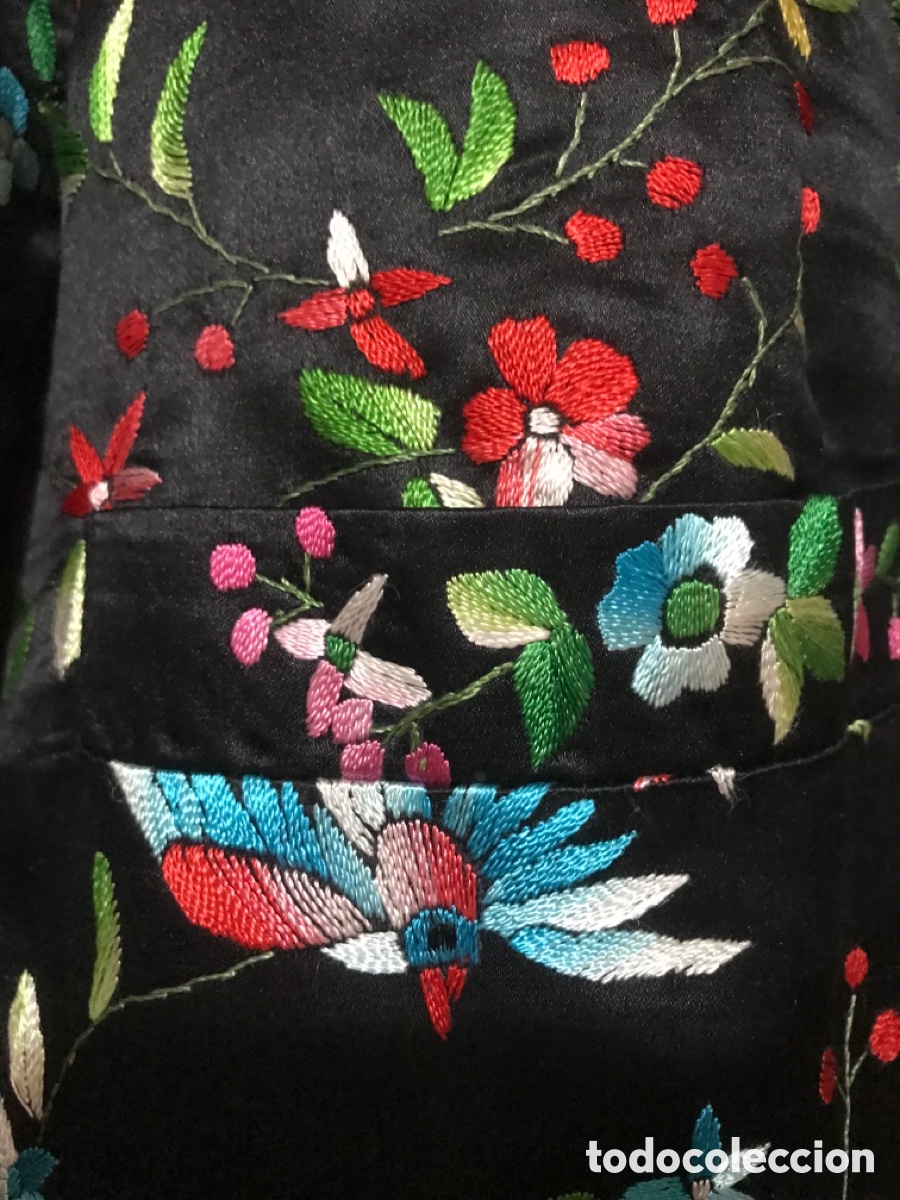 Vintage: Chaqueta bordada, flores y p&aacute;jaros - Foto 11