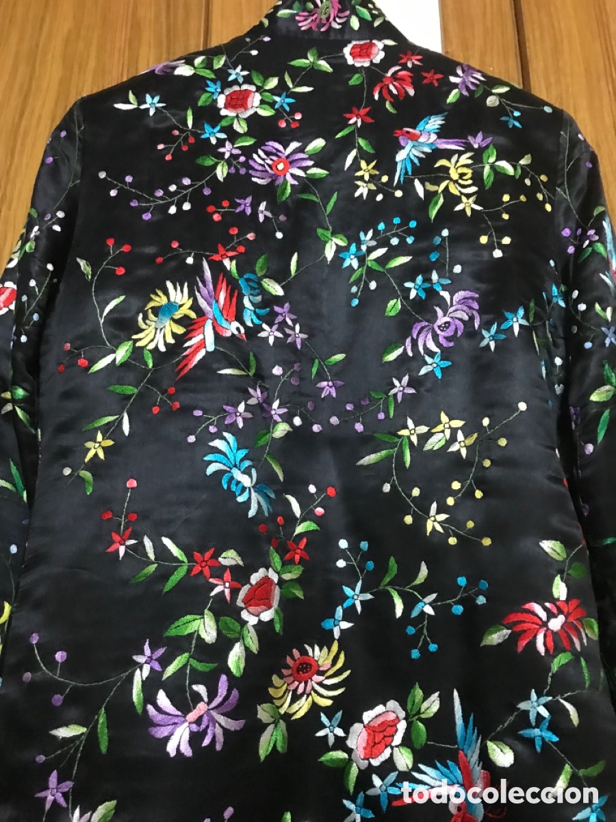 Vintage: Chaqueta bordada, flores y p&aacute;jaros - Foto 14