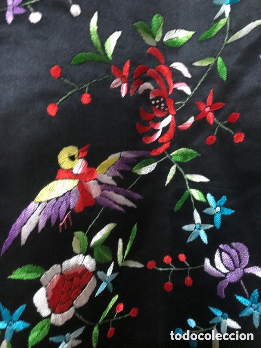 Vintage: Chaqueta bordada, flores y p&aacute;jaros - Foto 16