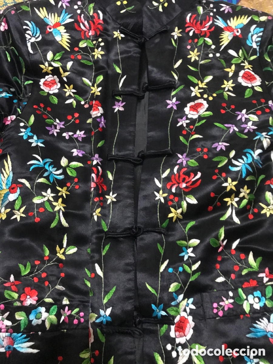 Vintage: Chaqueta bordada, flores y p&aacute;jaros - Foto 18