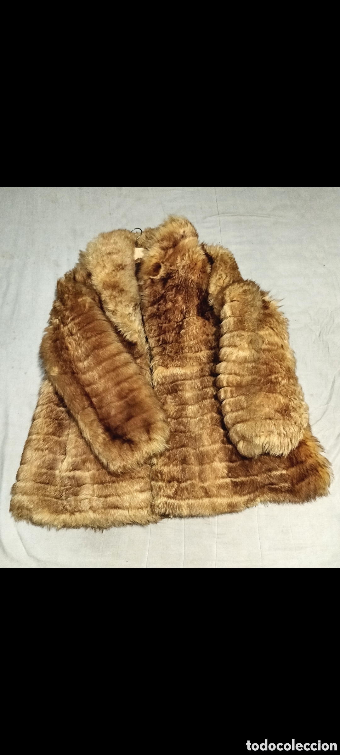 Vintage: Abrigo de piel de zorro estilo trenzado o tricotado (sin etiqueta)