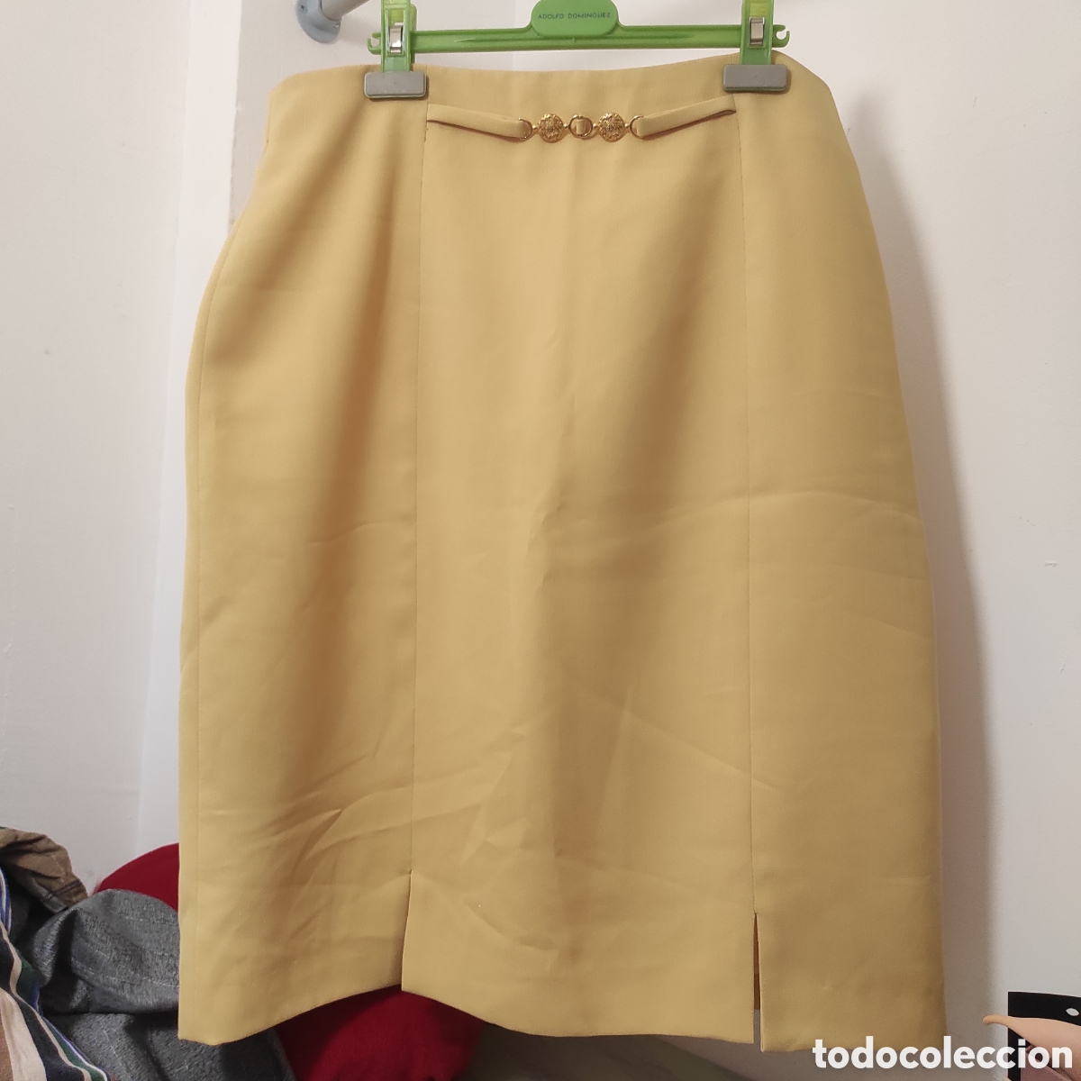 Vintage: Falda vintage amarilla Costura Europea&ndash; Made in Spain, impecable