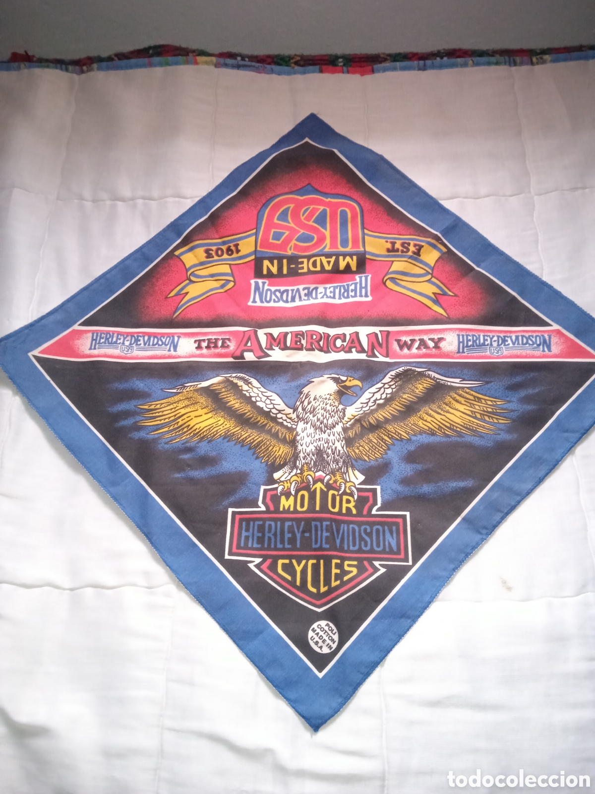 Vintage: Vintage Pa&ntilde;uelo de cuello Herley Devidson , 50 x 50 cm