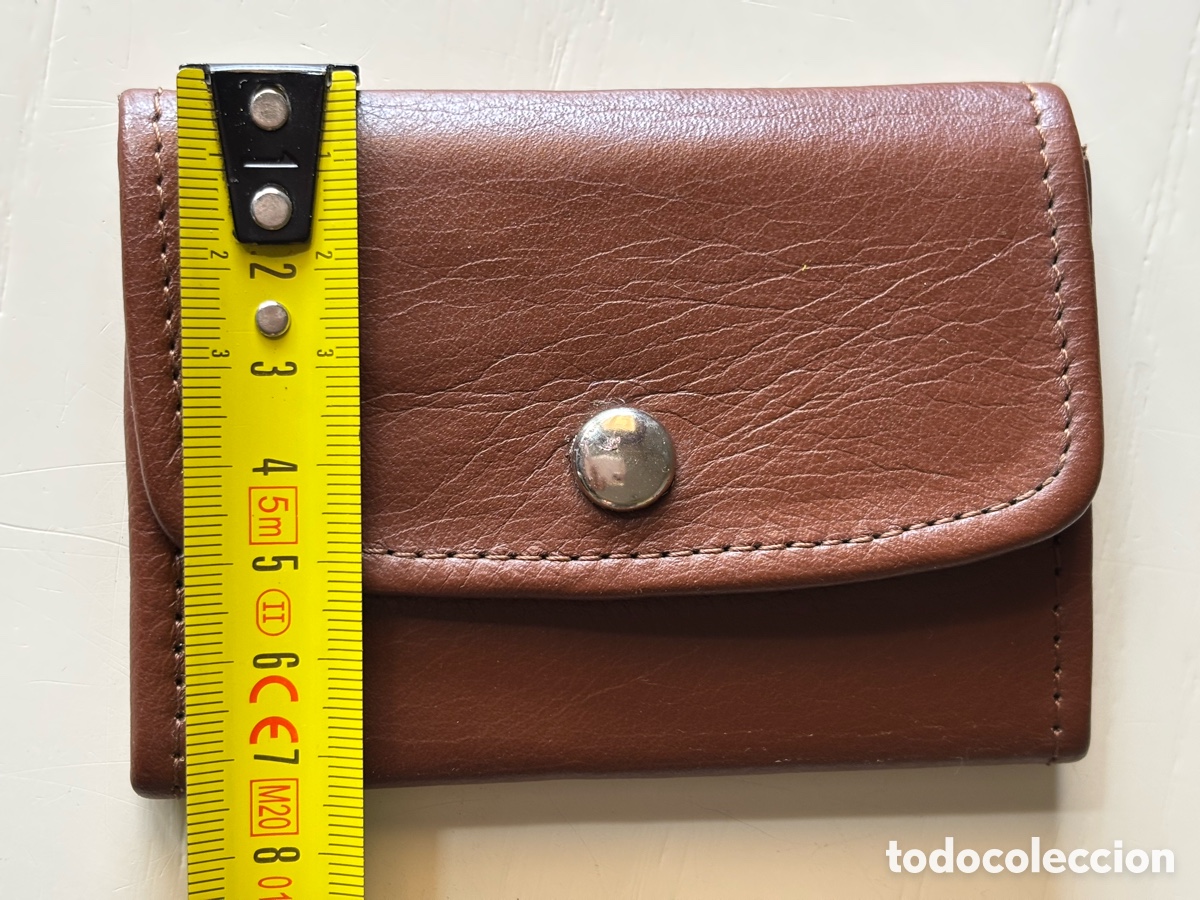 Vintage: Cartera bolsillo marr&oacute;n documentos - Foto 5