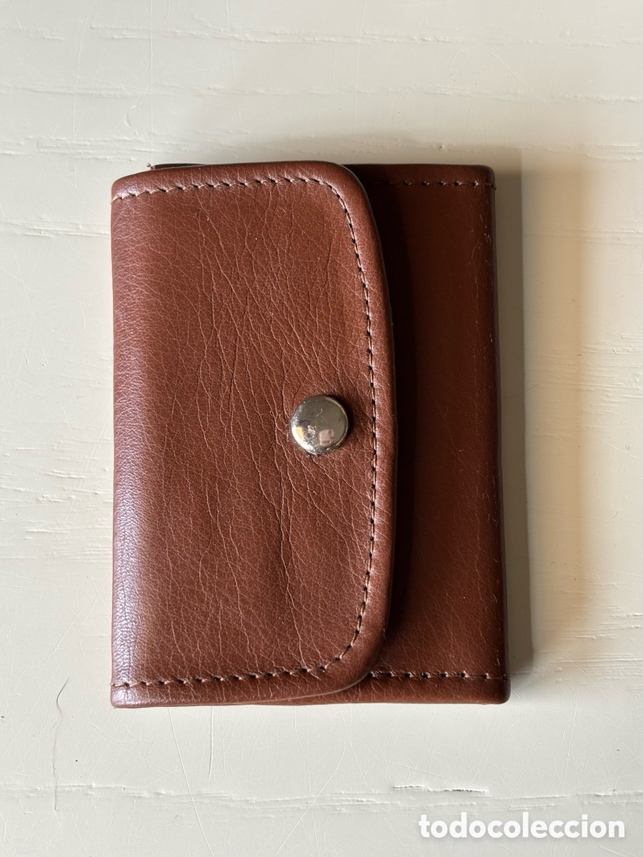 Vintage: Cartera bolsillo marr&oacute;n documentos