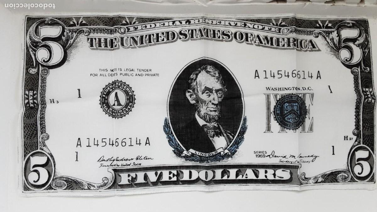 Vintage: Pa&ntilde;uelo de bolsillo DOLAR - Foto 1