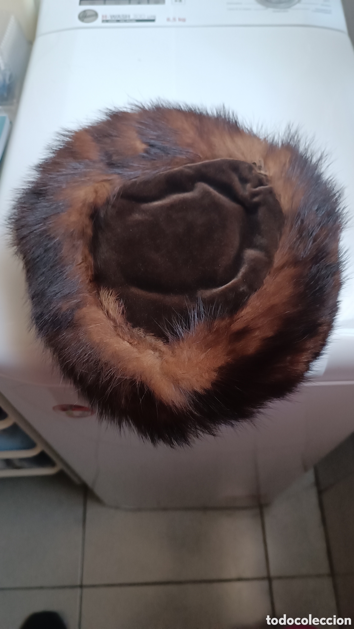 Vintage: Gorro Vintage Piel y Terciopelo - Blanche Madeleine Paris (A&ntilde;os 50/60)