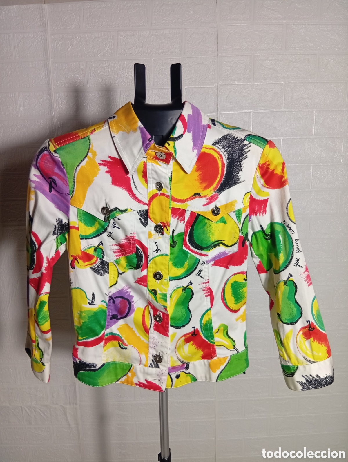 Vintage: Giacca Vintage YOU YOUNG COVERI - Stampa Pop Art Frutta - Made in Italy - Taglia 44
