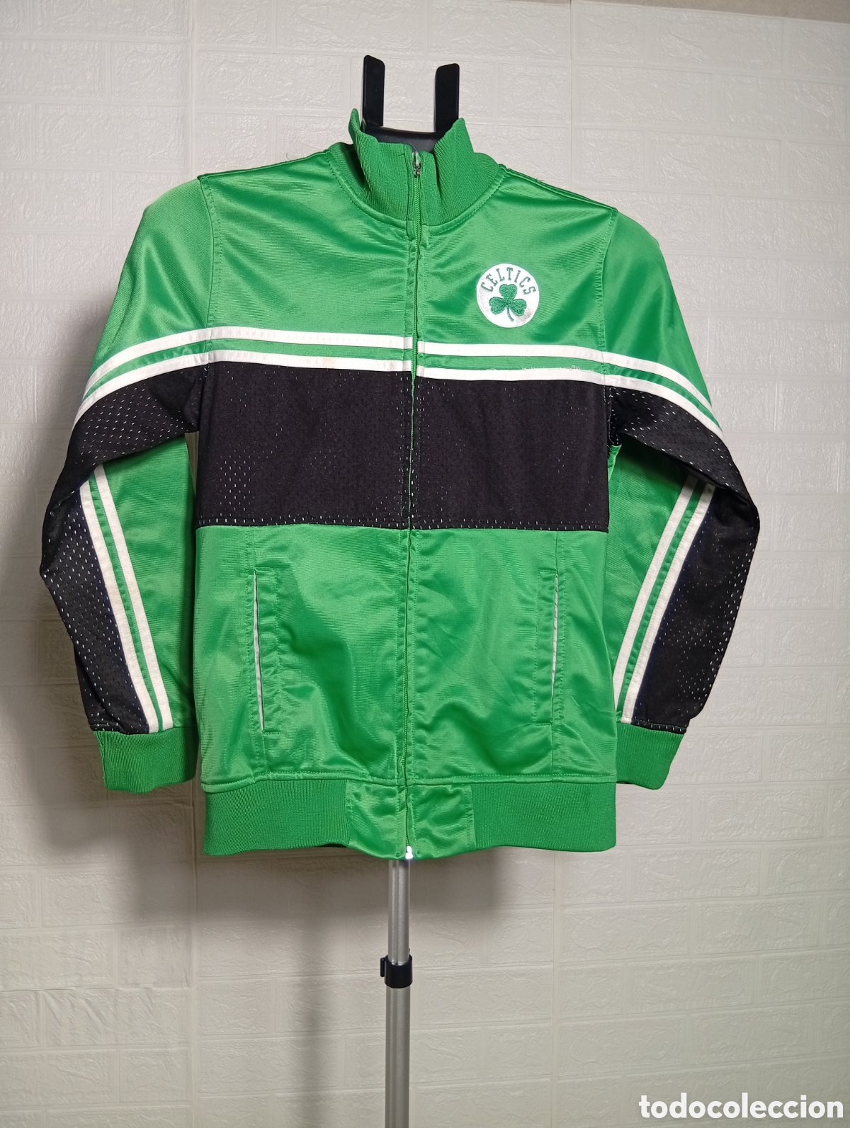 Vintage: Chaqueta de entrenamiento NBA Boston Celtics - UNK Blue Label - Talla M (Youth/Ni&ntilde;o)
