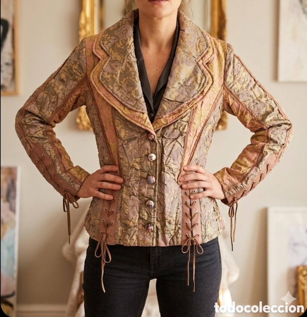 Vintage: Joya Vintage: Blazer Exclusiva &rdquo;Save the Queen!&rdquo; - Nueva (Sin uso) - Talla XL - Dise&ntilde;o Italiano &Uacute;nic