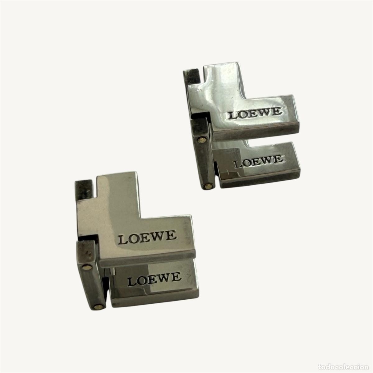 Vintage: Gemelos Loewe vintage a&ntilde;os 90 &ndash; dise&ntilde;o geom&eacute;trico en tono plata &ndash; con caja original