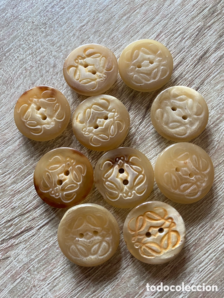 Vintage: Juego de 10 botones de Loewe - Foto 3