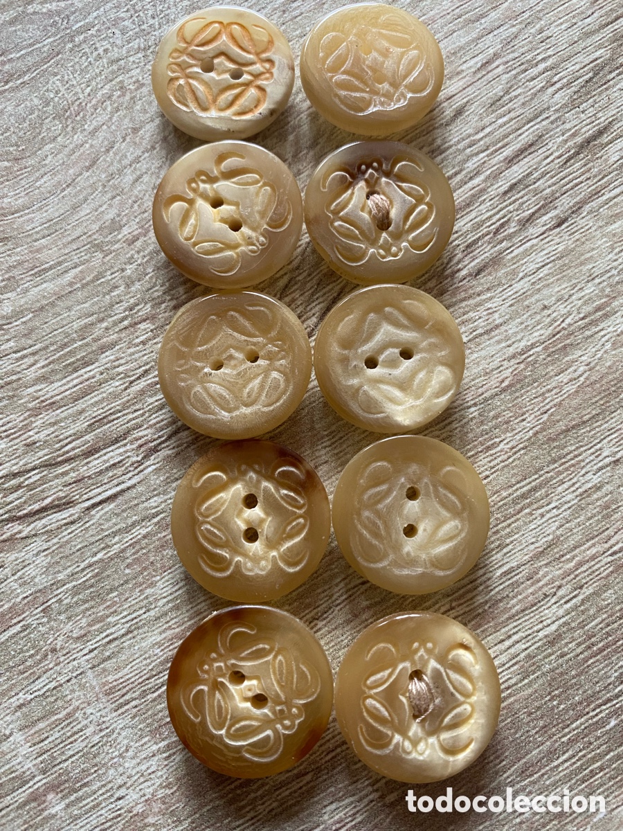Vintage: Juego de 10 botones de Loewe - Foto 1