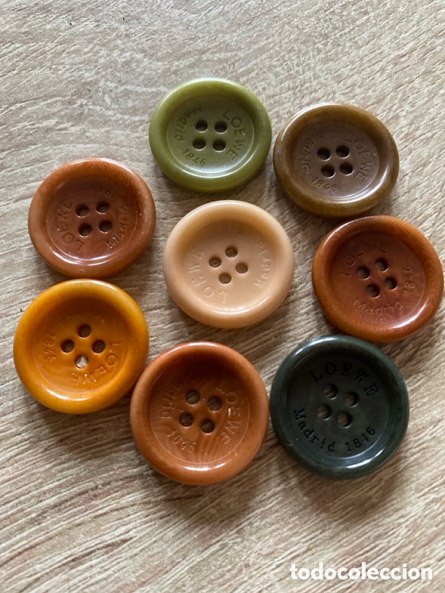 Vintage: Juego de 8 bonitos botones de Loewe - Foto 3