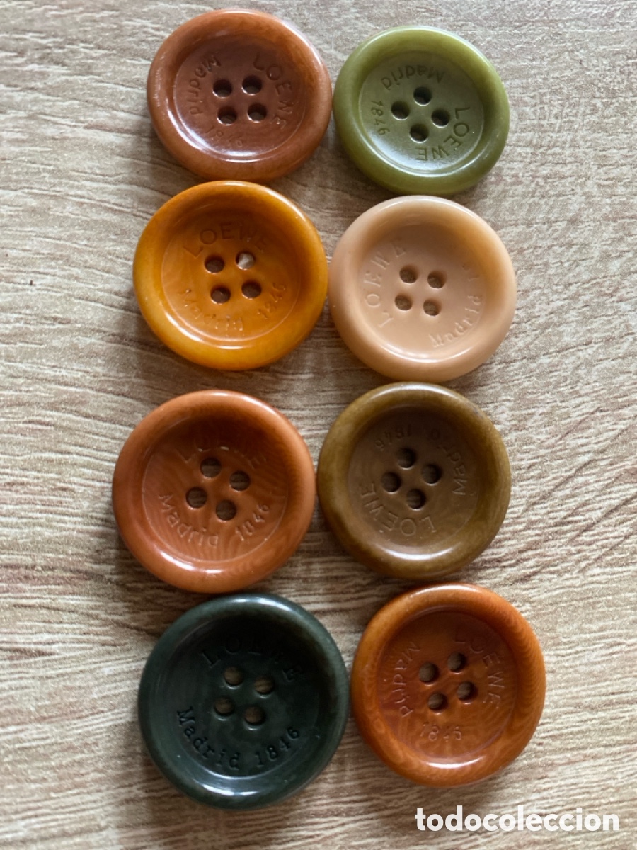 Vintage: Juego de 8 bonitos botones de Loewe - Foto 1