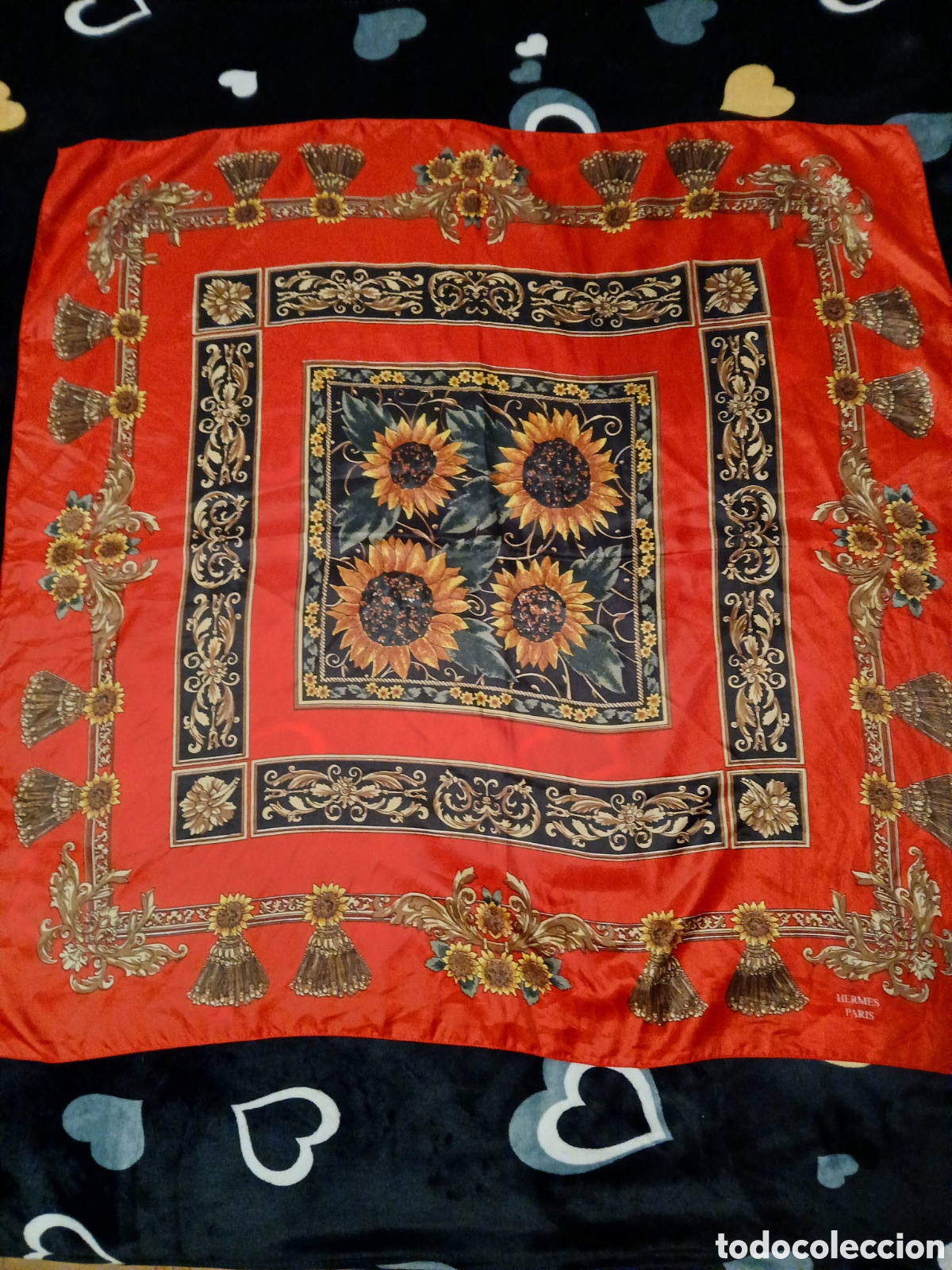 Vintage: Pa&ntilde;uelo Hermes Par&iacute;s Sunflower seda