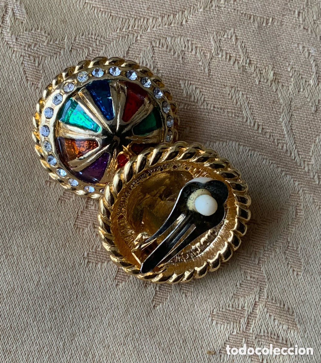 Vintage: PENDIENTES VINTAGE ESMALTADOS - Foto 4