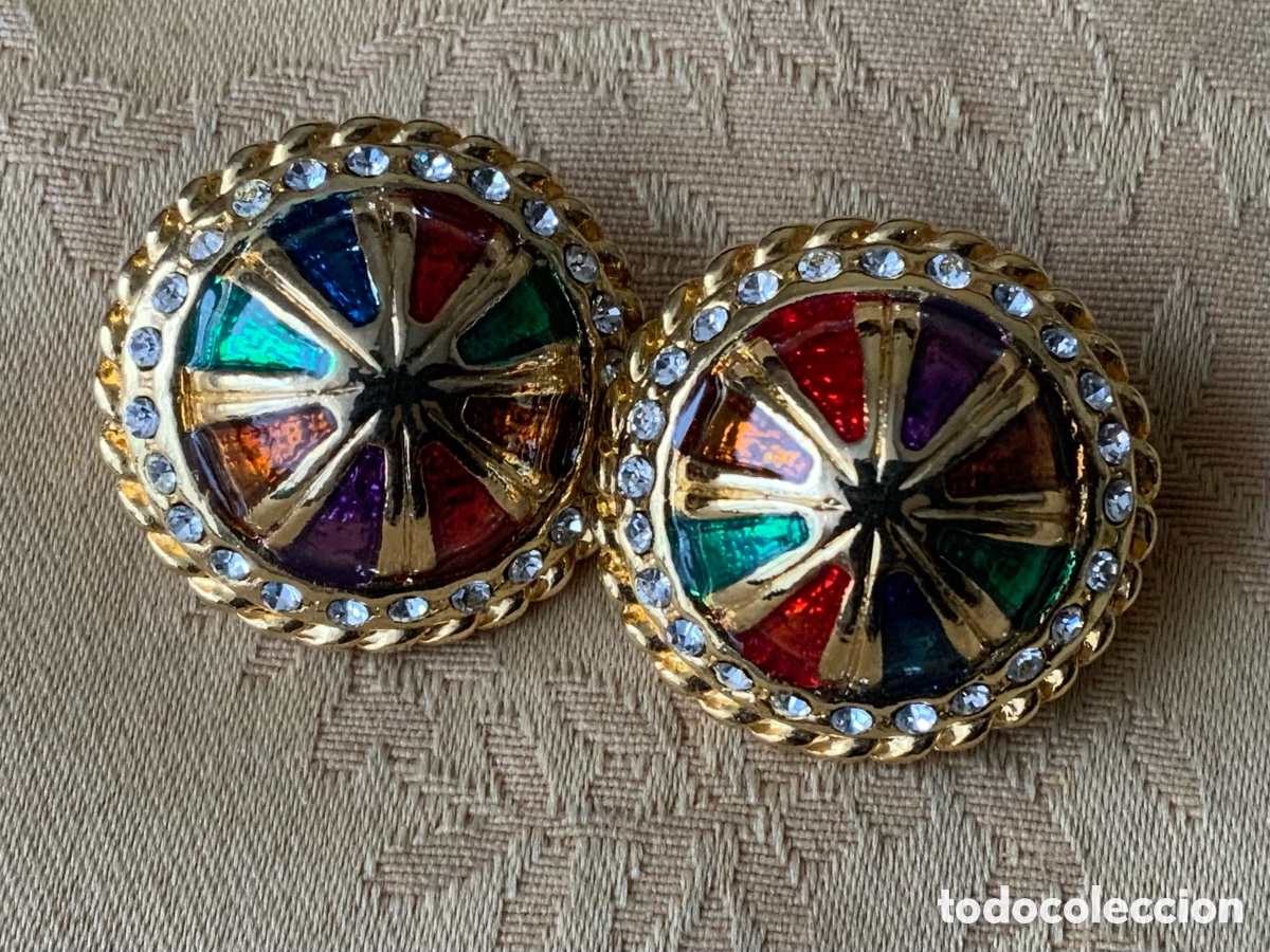 Vintage: PENDIENTES VINTAGE ESMALTADOS - Foto 7
