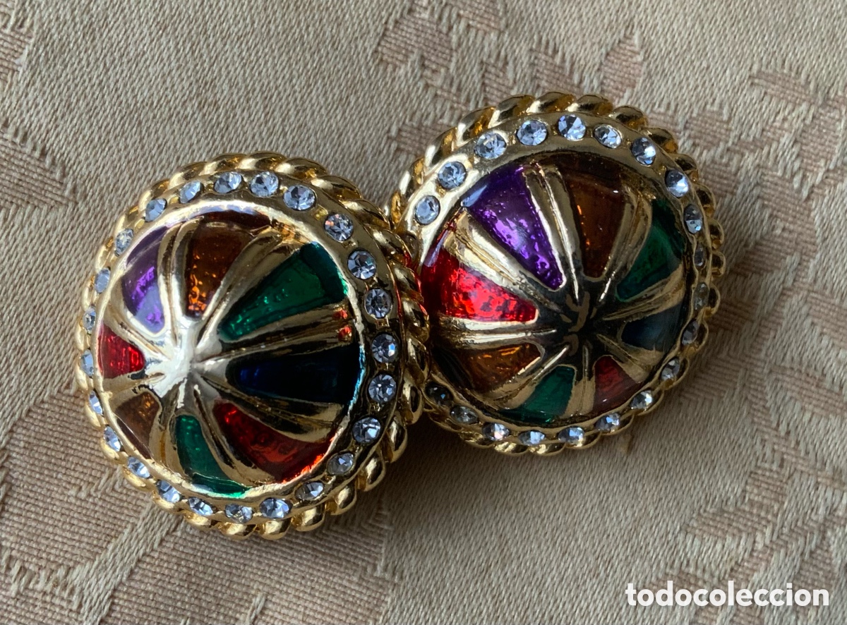 Vintage: PENDIENTES VINTAGE ESMALTADOS - Foto 11