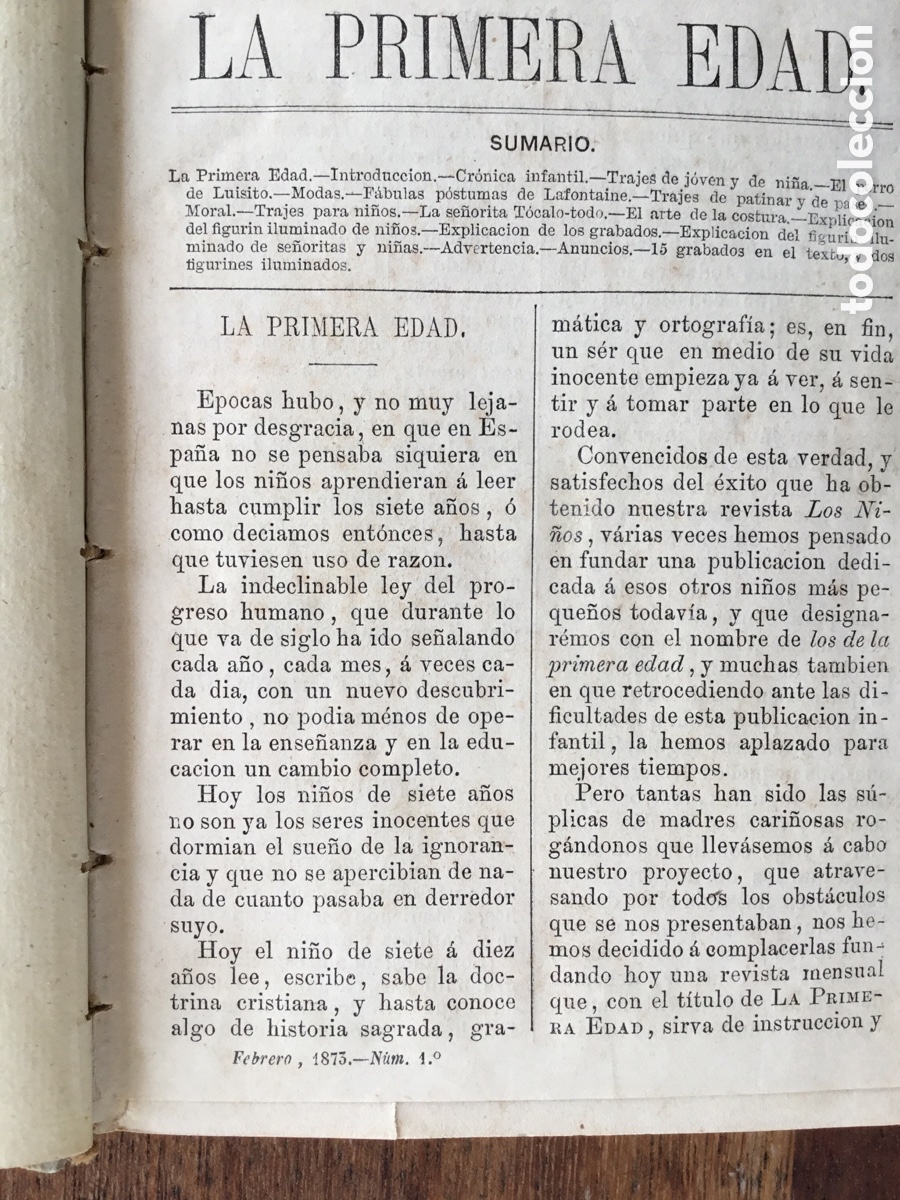 Vintage: Los ni&ntilde;os y la primera edad. Madrid Febrero de 1973 - Diciembre de 1874
