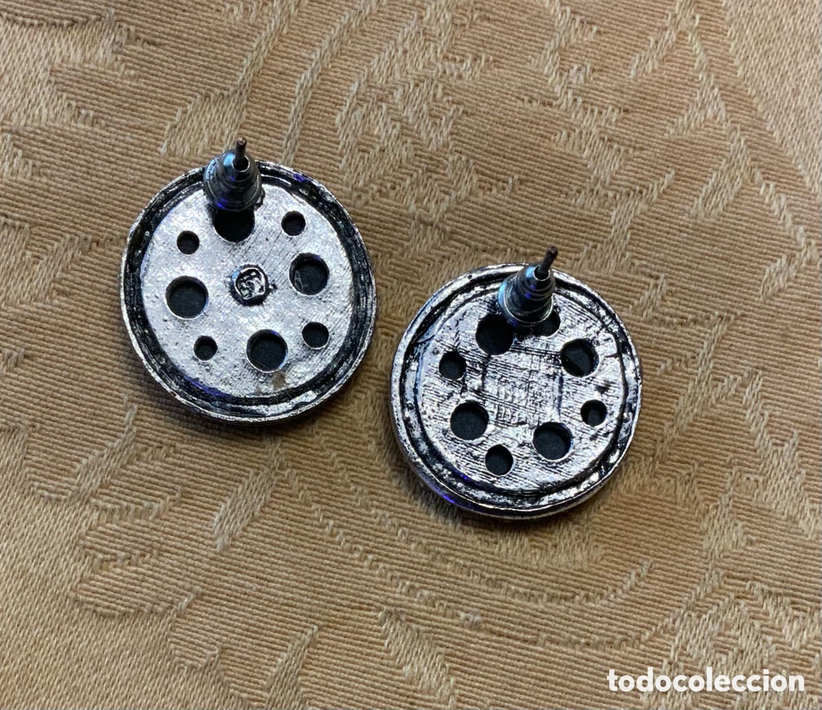 Vintage: PENDIENTES CAMAFEO EN GRIS - Foto 9