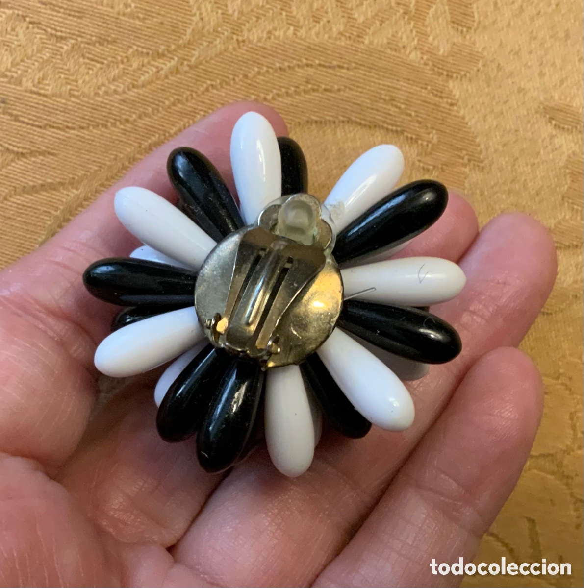 Vintage: PENDIENTES VINTAGE BLANCOS Y NEGROS - Foto 5