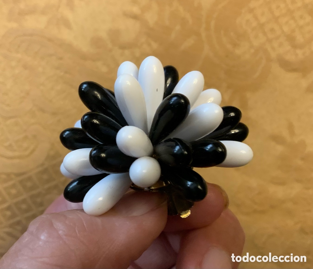 Vintage: PENDIENTES VINTAGE BLANCOS Y NEGROS - Foto 7
