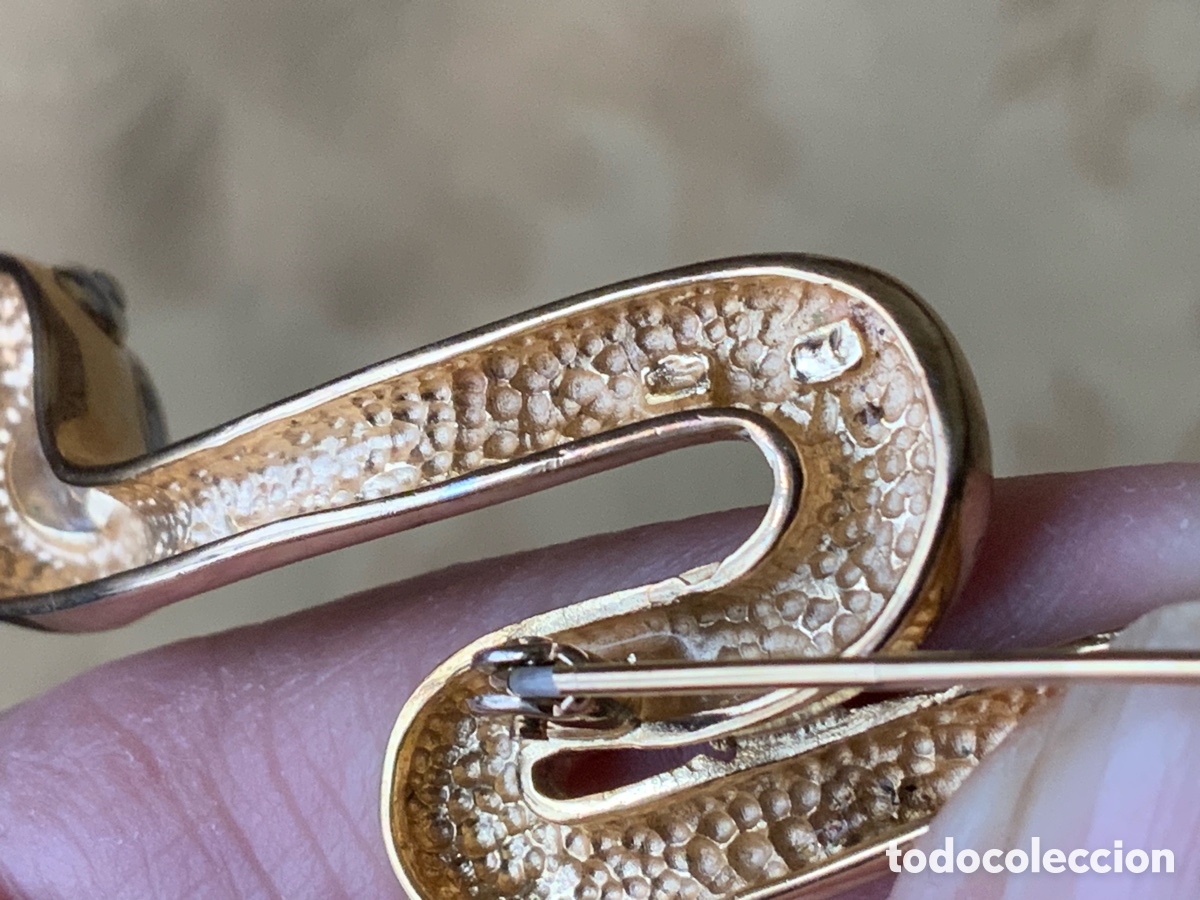 Vintage: BROCHE SERPIENTE PLATA 925 SOBREDORADA - Foto 9