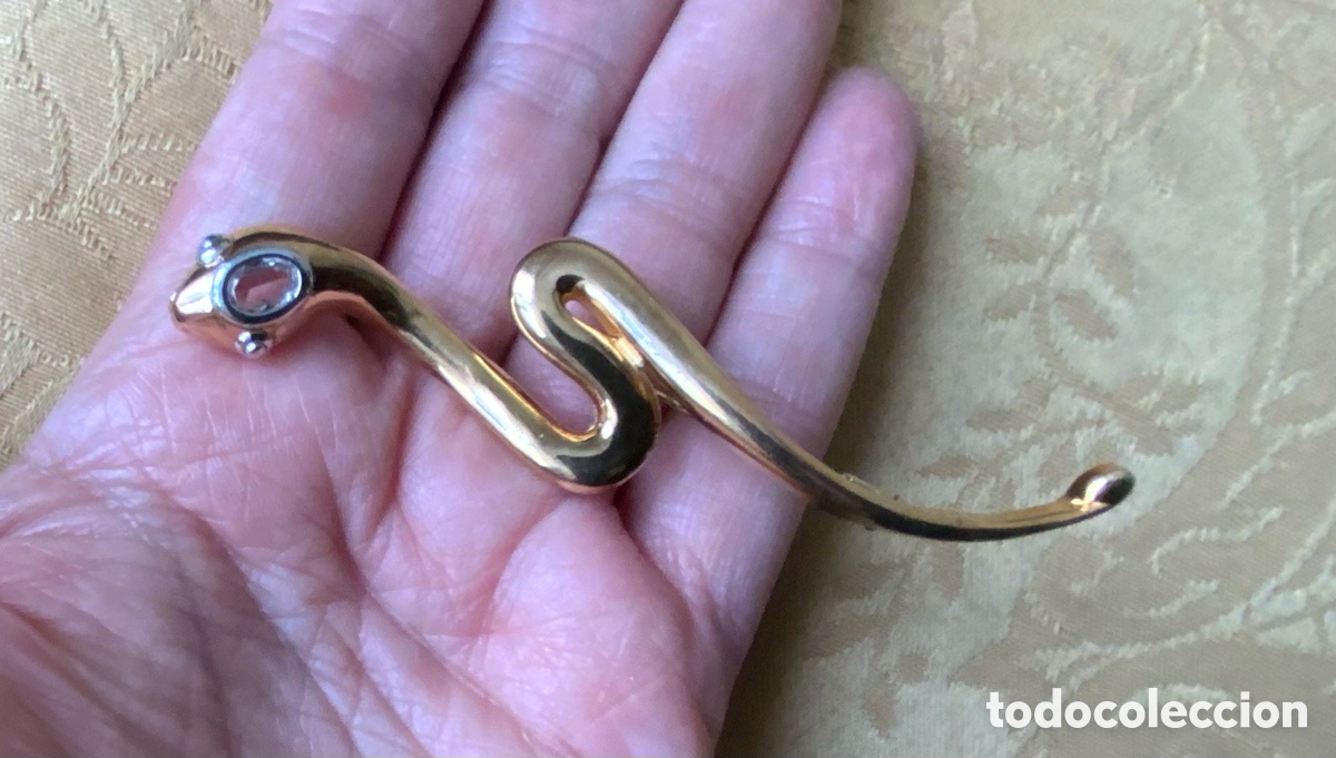 Vintage: BROCHE SERPIENTE PLATA 925 SOBREDORADA - Foto 12
