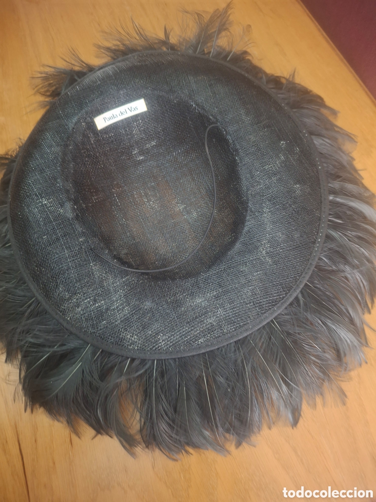 Vintage: Tocado de pluma y tejido con lazo - Foto 3