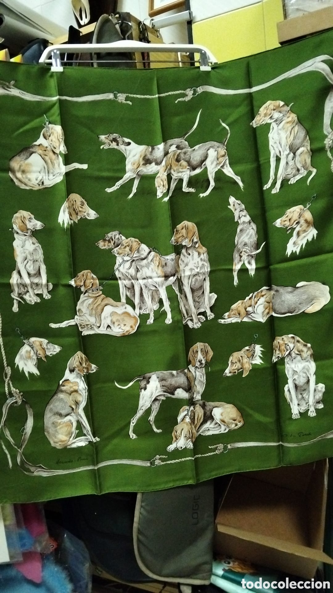 Vintage: Pa&ntilde;uelo Hermes perros caza