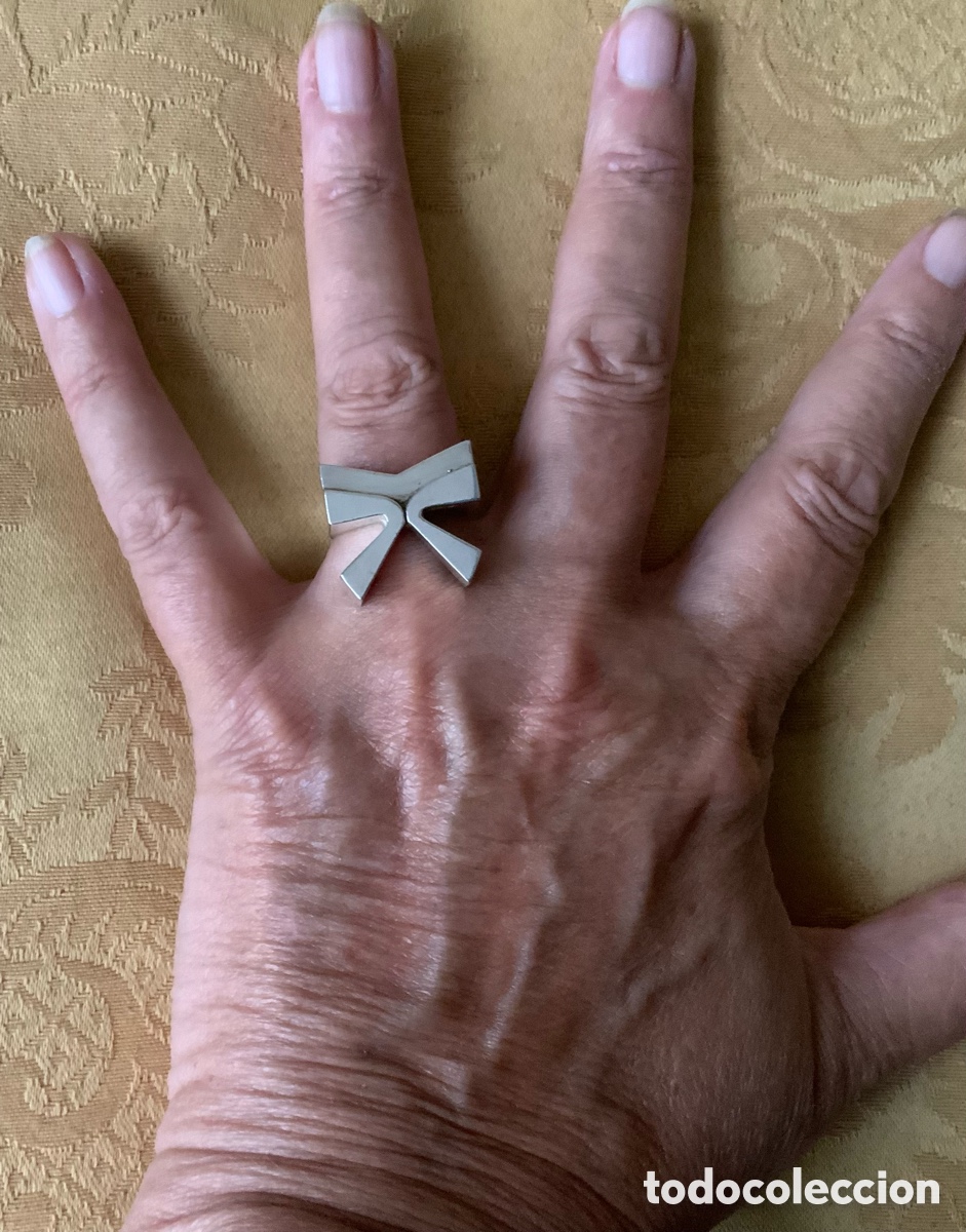 Vintage: ANTIGUO ANILLO DE PLATA CONTRASTADA - Foto 7