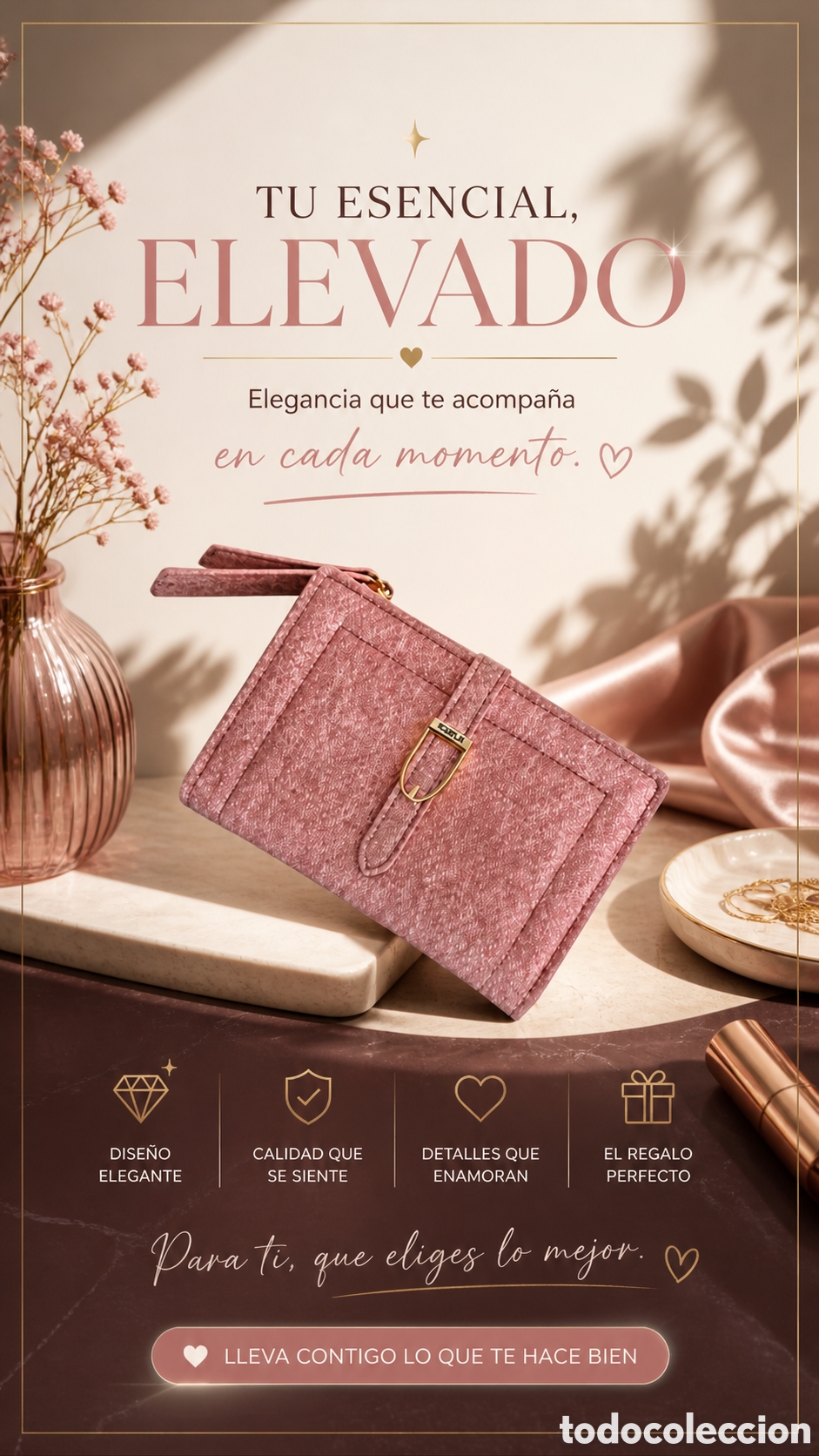 Vintage: Cartera Flow Rosa Billetera