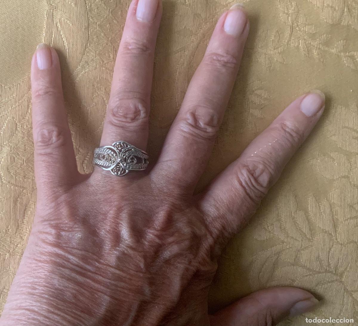 Vintage: ANTIGUO ANILLO DE FILIGRANA DE PLATA - Foto 3
