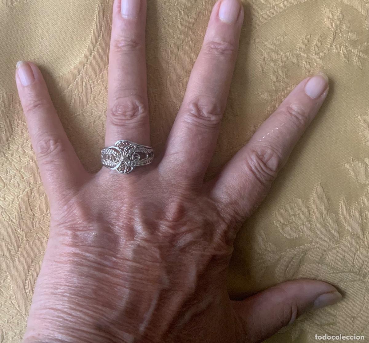 Vintage: ANTIGUO ANILLO DE FILIGRANA DE PLATA - Foto 6