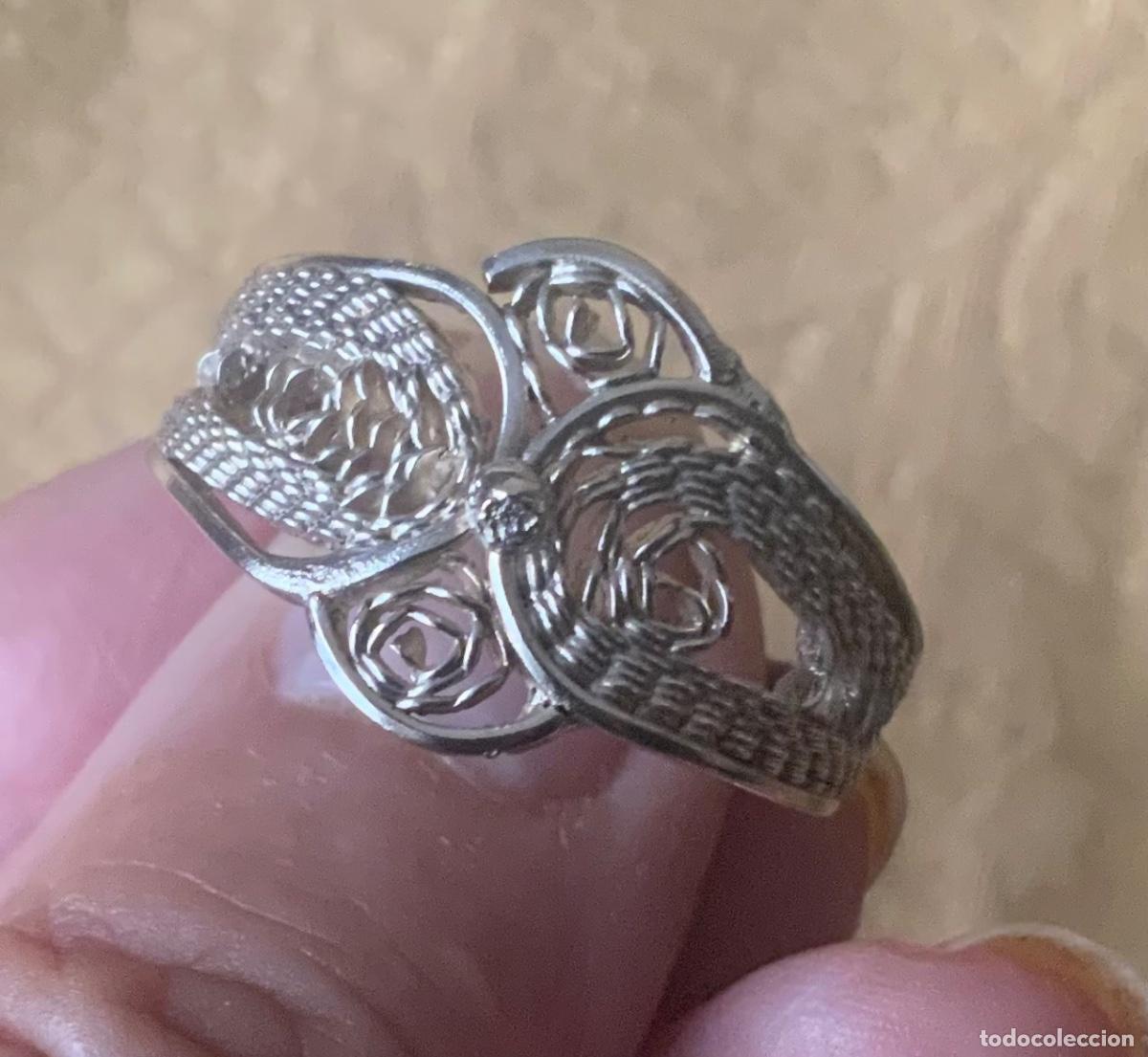 Vintage: ANTIGUO ANILLO DE FILIGRANA DE PLATA - Foto 8
