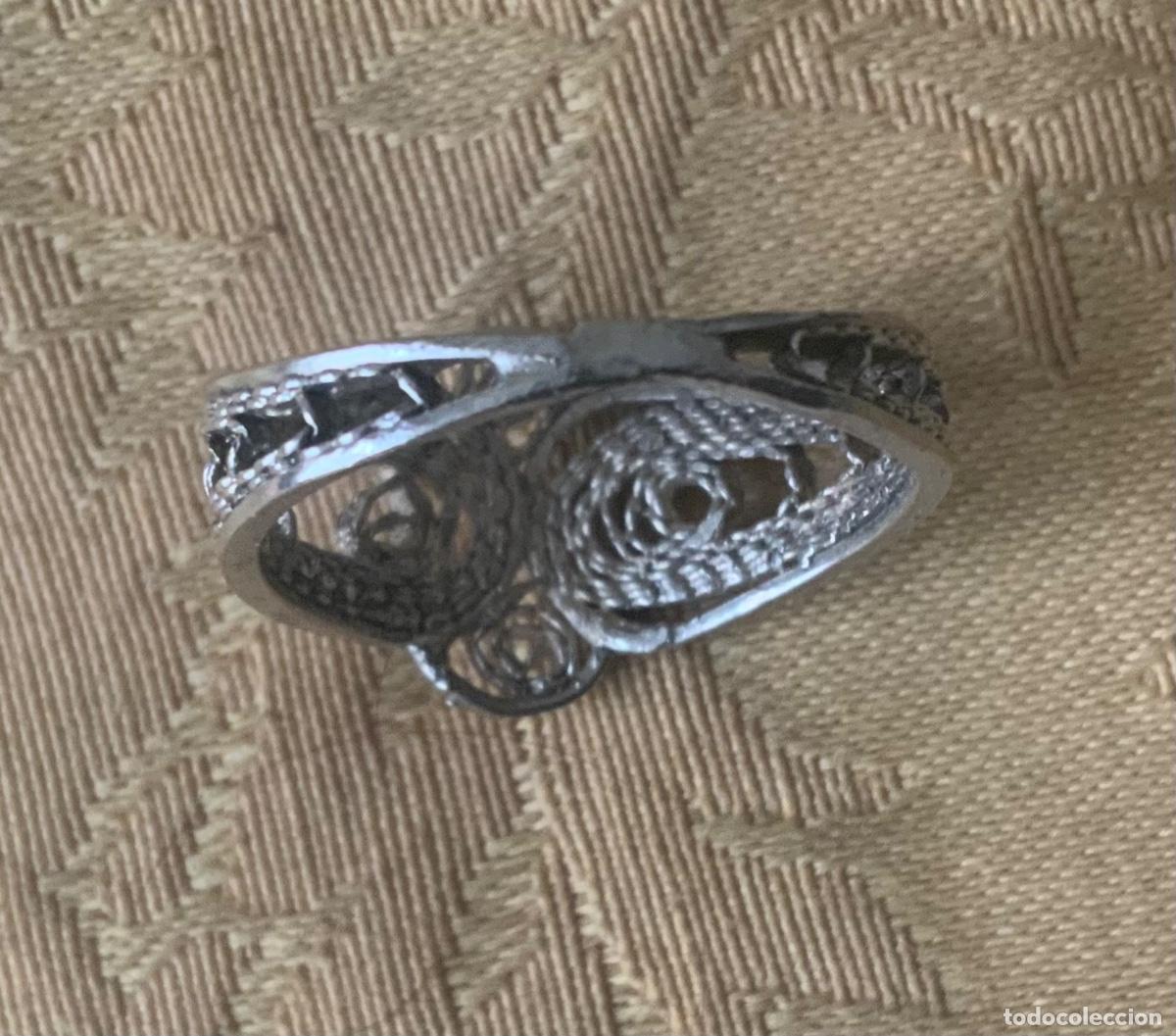 Vintage: ANTIGUO ANILLO DE FILIGRANA DE PLATA - Foto 9