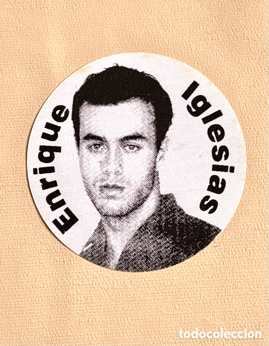 Vintage: &Uacute;NICO - ENRIQUE IGLESIAS PARCHE TERMOADHESIVO A&Ntilde;OS 90 . Nuevo . Stock tienda cerrada