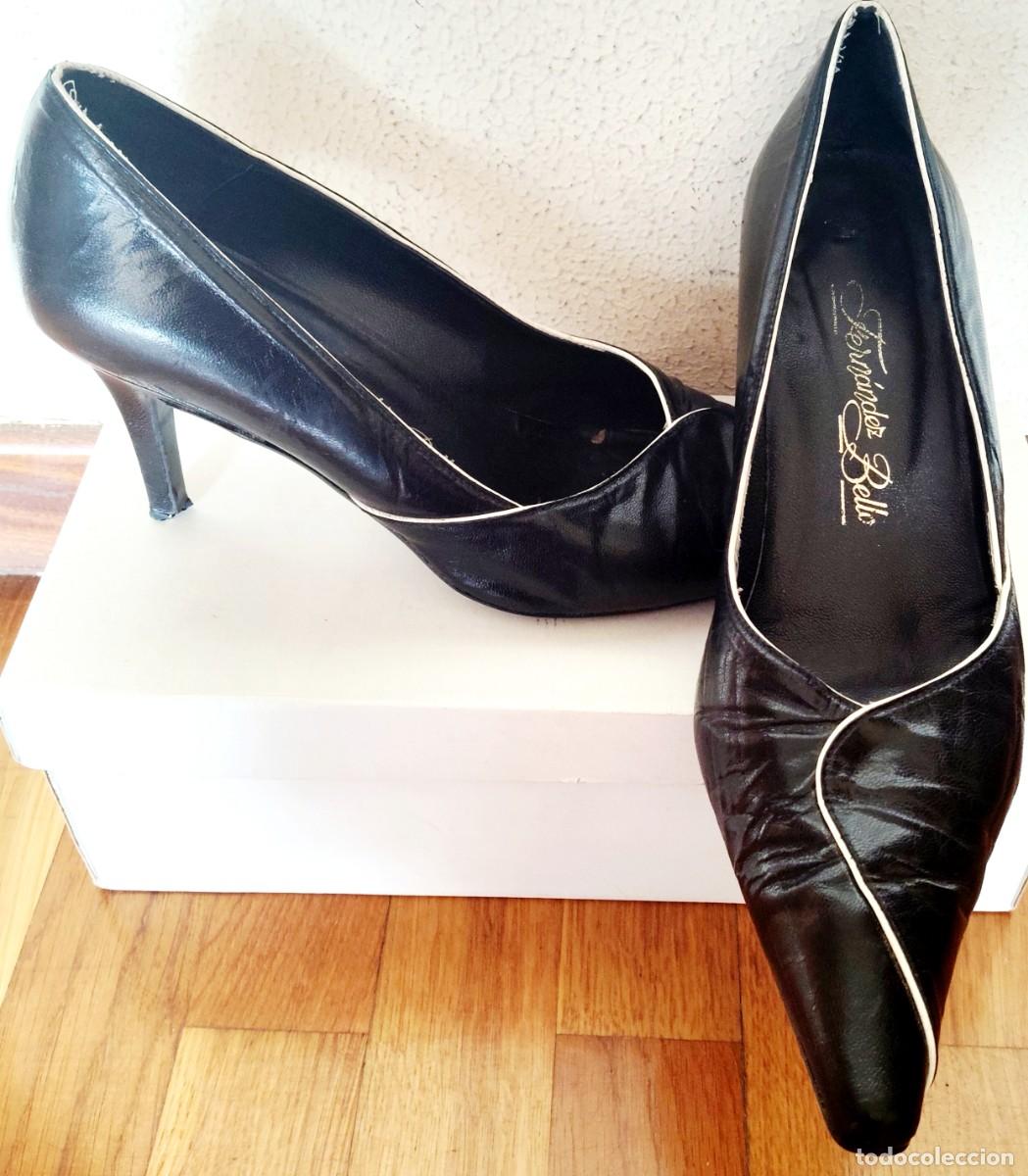 Vintage: ZAPATOS SAL&Oacute;N,STILETTOS VINTAGE.PIEL.M.IN SPAIN