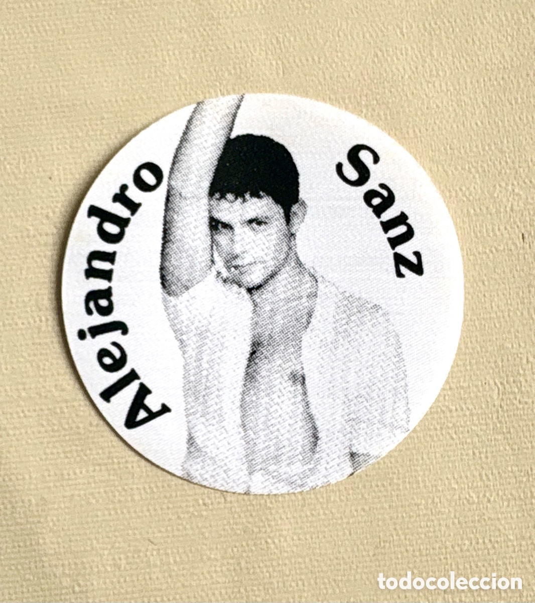 Vintage: &Uacute;NICO - ALEJANDRO SANZ PARCHE TERMOADHESIVO A&Ntilde;OS 90 . Nuevo. stock tienda cerrada