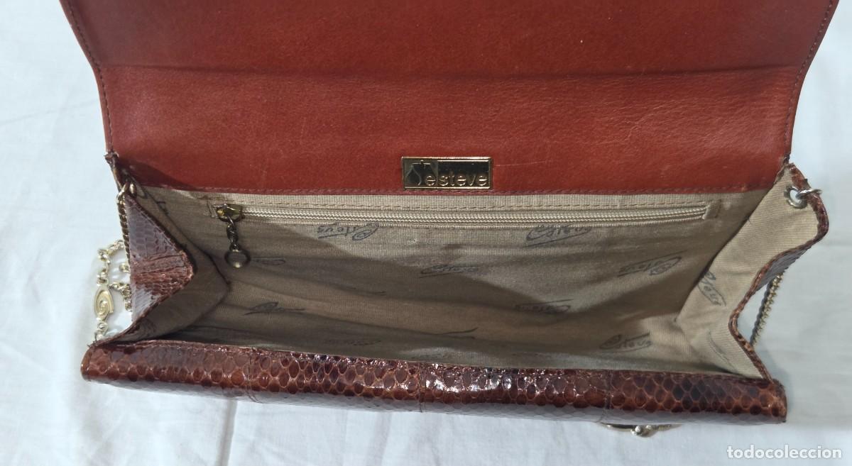 Vintage: Bolso estuche en piel de serpiente - Foto 7