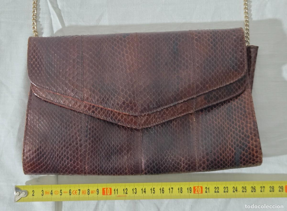 Vintage: Bolso estuche en piel de serpiente - Foto 10