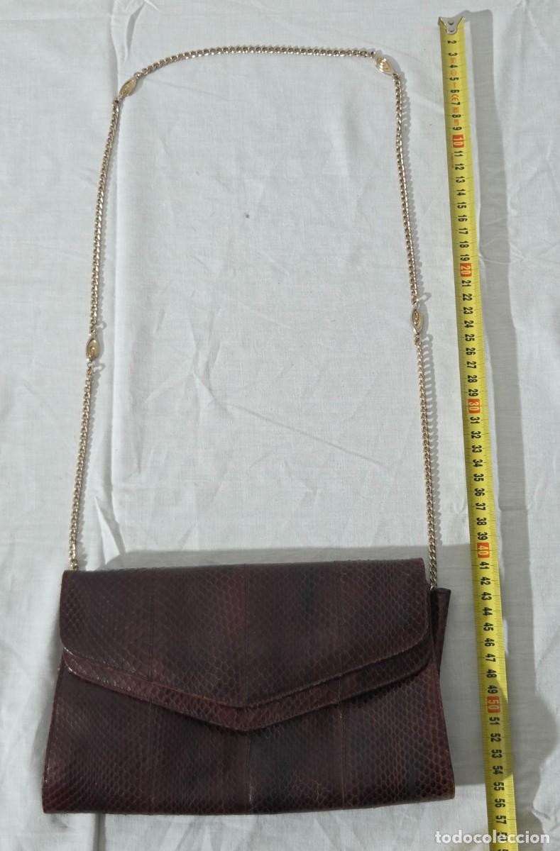 Vintage: Bolso estuche en piel de serpiente - Foto 11