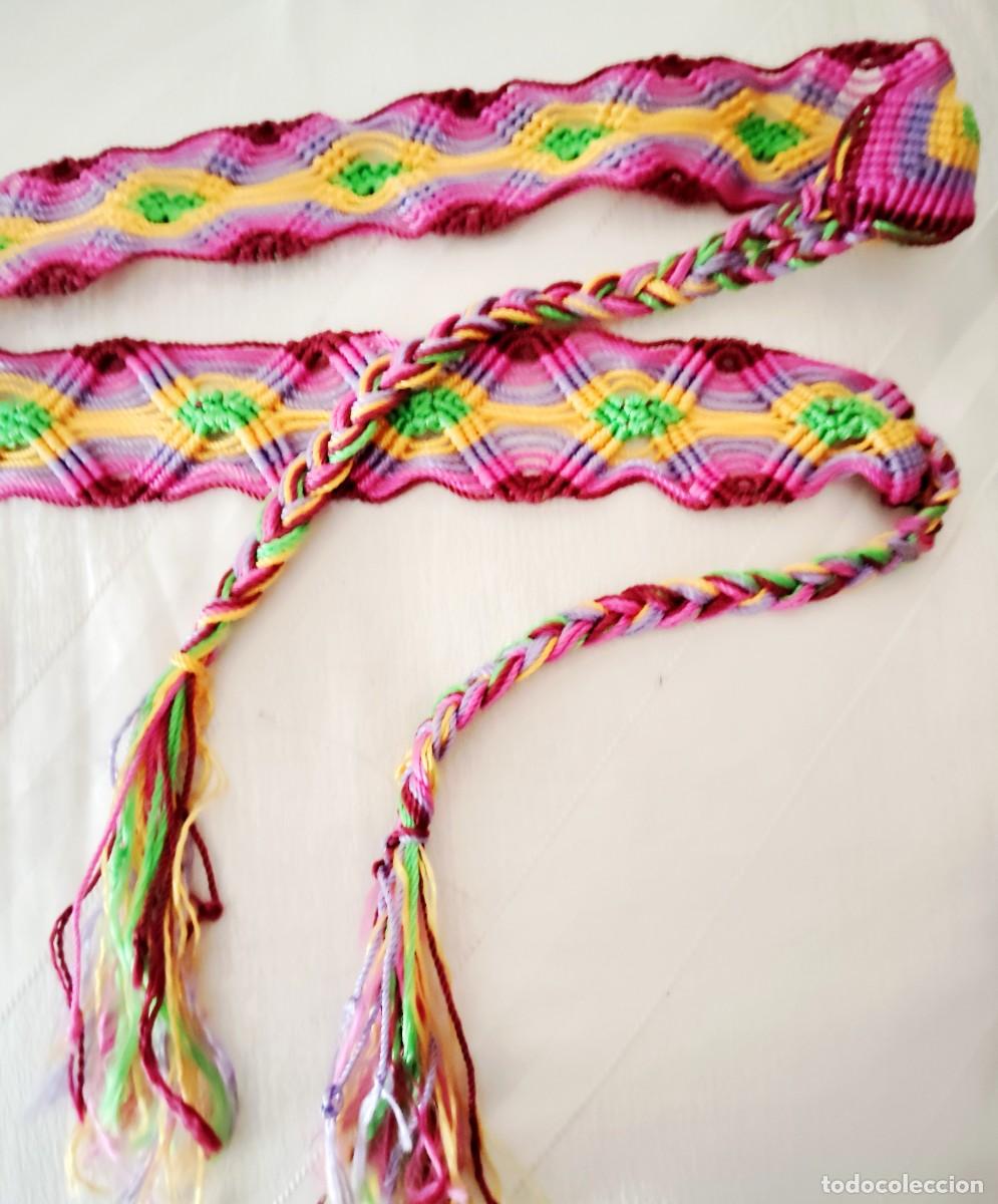 Vintage: CINTUR&Oacute;N MACRAM&Eacute;.BOHO CHIC.&Eacute;TNICO.ARTESANAL M&Eacute;XICO - Foto 3
